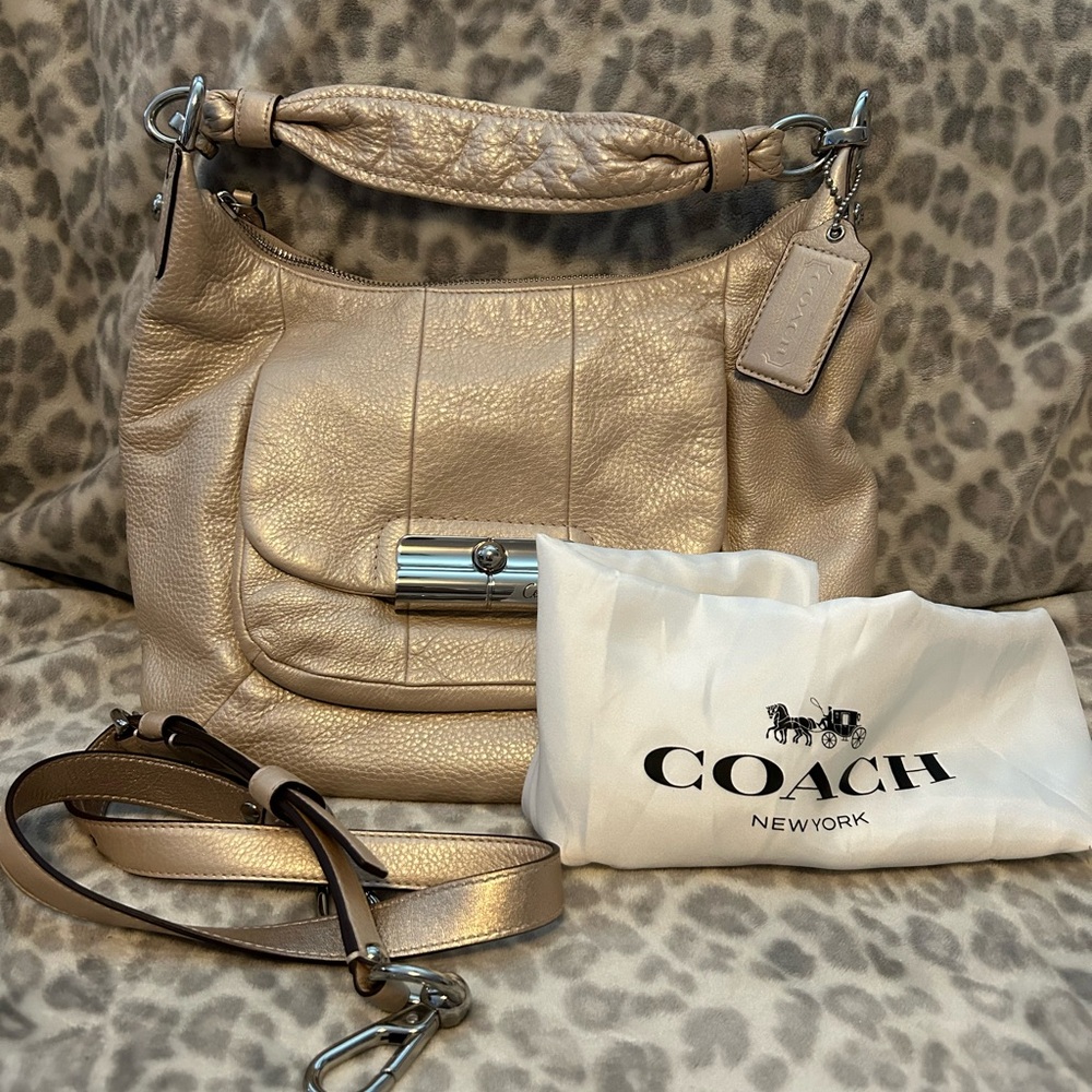 Coach Metallic Leather Handbag